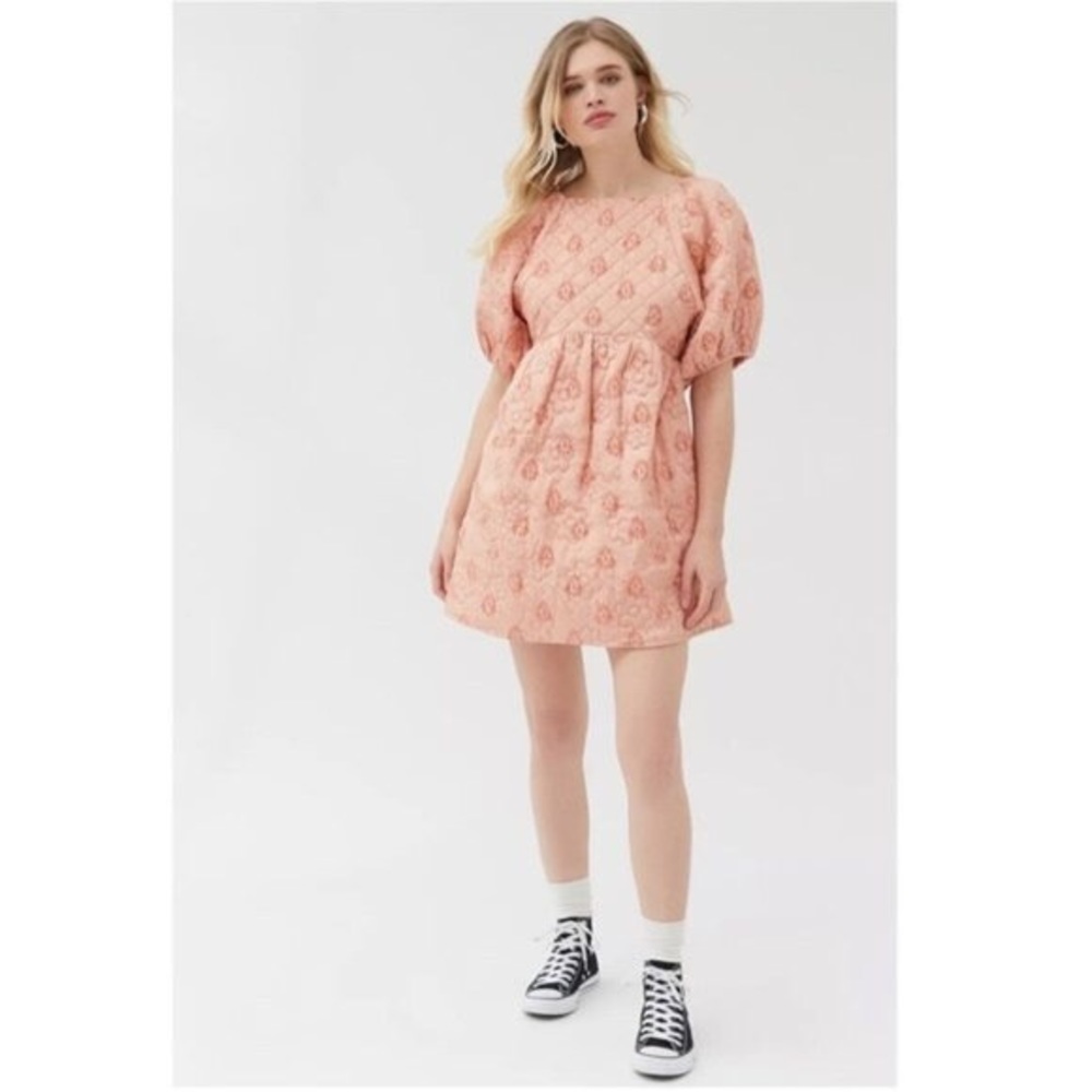 Urban Outfitters Kimchi Blue Astrid Embroidered Babydoll Dress